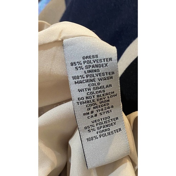 Eliza J Sheath Shift‎ Dress Knit Jersey Geometric Bright Business 8 Medium - Picture 5 of 5